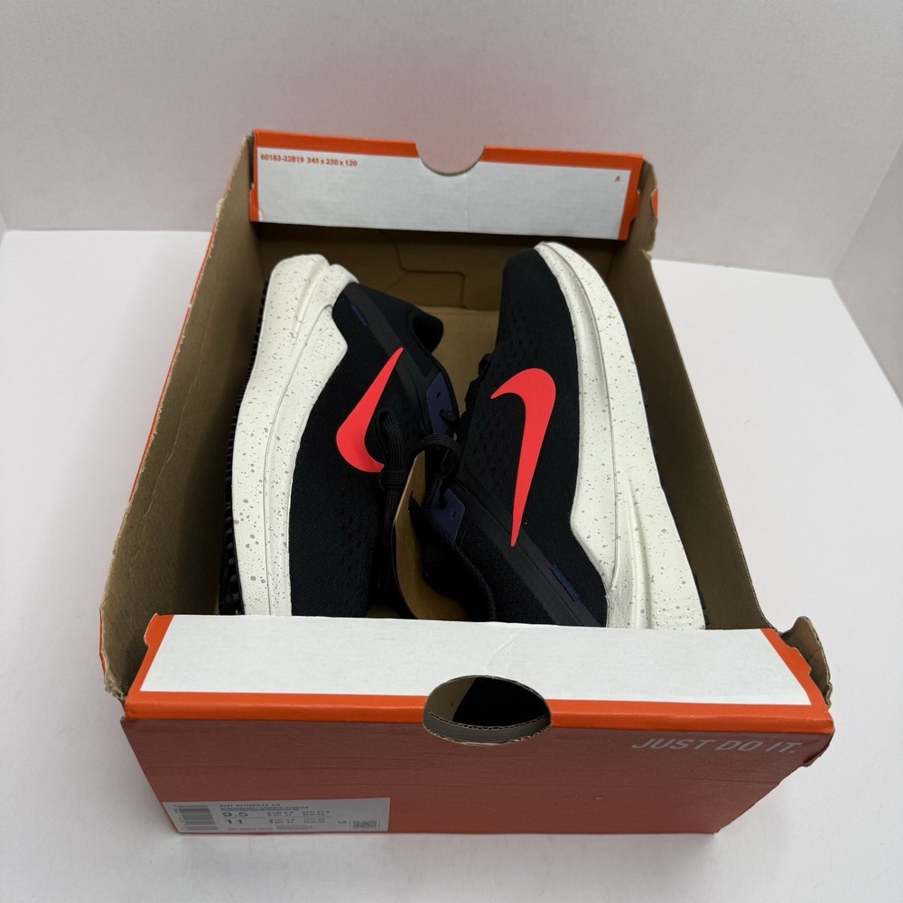 Nike Air Winflo 10 Mens 9.5 Black Bright Crimson Running Shoes DV4022-002